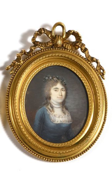 null ROISIN - Actif dans le premier quart du XIXe siècle.

"Portrait de jeune femme...