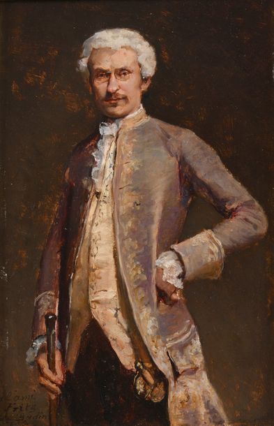 null BADIN Jules (1843 – 1919)

"Portrait d’homme en costume du XVIIIe siècle"

Huile...