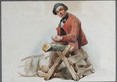 null Ecole Hollandaise, vers 1830

"Le bucheron"

Aquarelle

20 x 31 cm