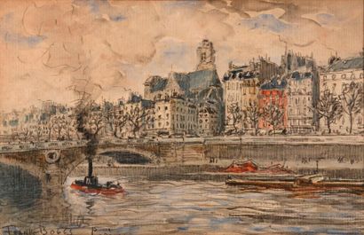 null FRANK BOGGS (1855-1926)

"Quai de la Seine"

Aquarelle, signée et située en...