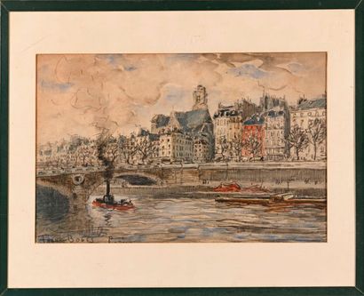 null FRANK BOGGS (1855-1926)

"Quai de la Seine"

Aquarelle, signée et située en...
