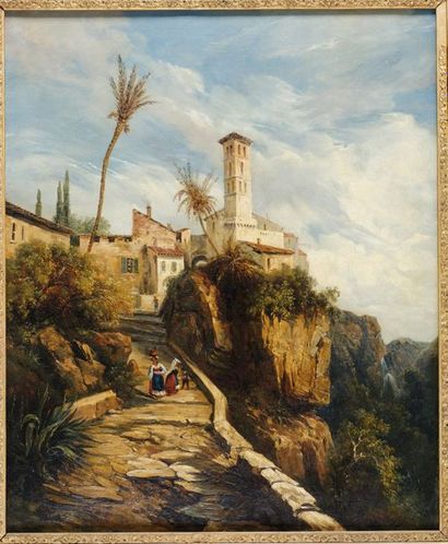 null Jean CHARLES Joseph REMOND (1795-1875) et son atelier

"Vue de Ronciglione"

Huile...
