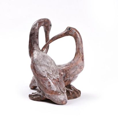 null André MARGAT (1903-1999)

"Deux Ibis"

Céramique originale vernissée par l’artiste,...