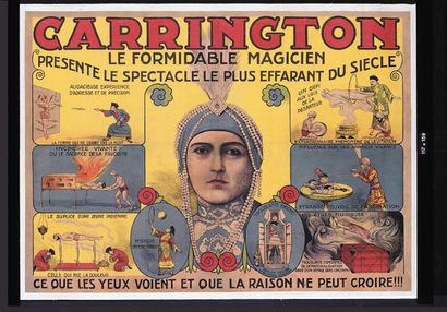  CARRINGTON . "Carrington le formidable magicien présente le spectacle le plus effarant...