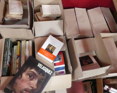 null Un lot de dix-neuf cartons dont littérature espagnole, livres d'art, livres...