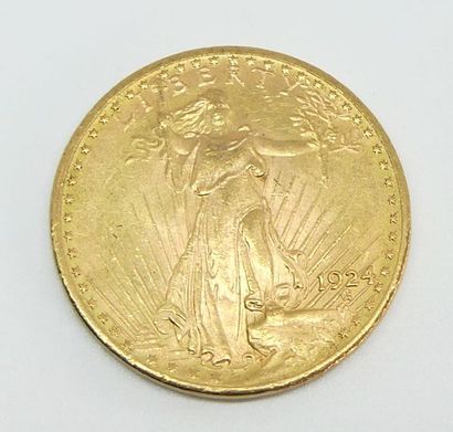 null PIECE de 20 dollars or, Liberty, 1924