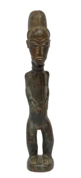 null Statuette féminine Baoulé (Côte d'Ivoire), figurtation classique d'épouse de...