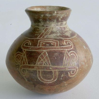 null Amerique centrale, époque Maya, début de la période classique. Petit vase globulaire...