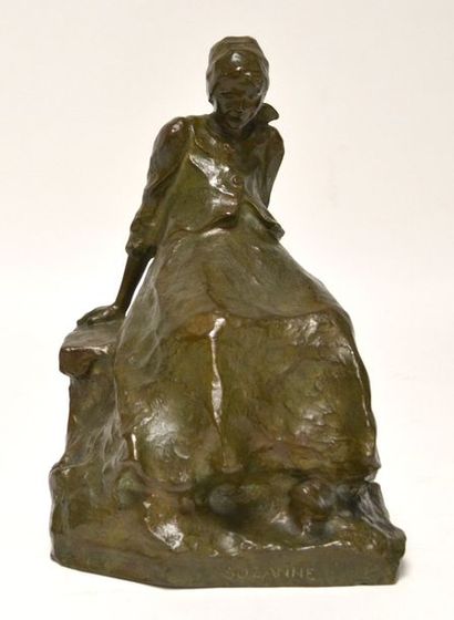 null Ruth Anna Maria MILLES (1873-1941) Suzanne. Bronze à patine brune nuancée gris-vert...