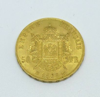 null PIECE of 50 gold francs Napoleon III