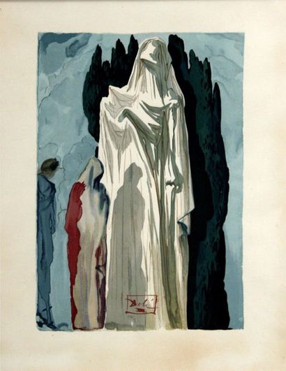 null Salvador DALI (1904-1989) (d'après). Le linceul. Lithographie. 32 x 26 cm