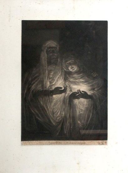 null James Jacques Joseph TISSOT (1836-1902) Apparition médiumnique. Mezzotinte signée,...