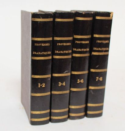 null LECLERCQ, Proverbes dramatiques, Paris, Lebigre-Duquesne, 1854, 4 volumes. Edition...