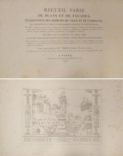 null NORMAND Charles (1765-1840). Recueil varié de plans et de façades, motifs pour...