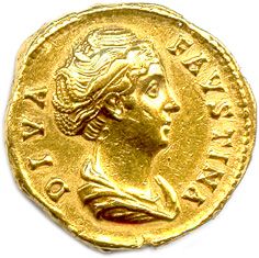 null FAUSTINE wife of Antoninus the Pious 146-161 Aureus struck in Rome around 150....