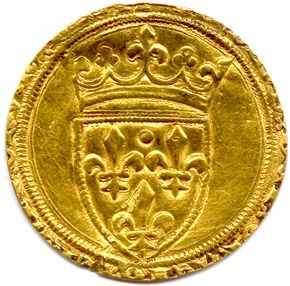 null CHARLES VI 1380-1422 Ecu d'or à la Couronne. Etoile à 6 branches = Tournai....