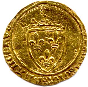 null CHARLES VII 1422-1461 ou VIII Ecu d'or au Soleil. Point 8e = Poitiers. (2,87...