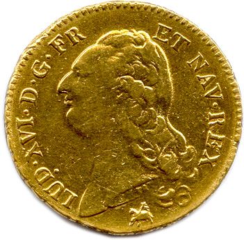 null LOUIS XVI 1774-1793 Double-louis d'or au buste nu 1787 B = Rouen. (15,37 g)