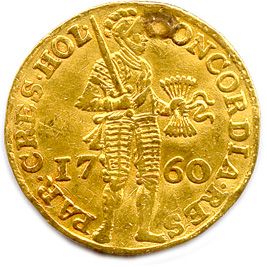 null PAYS BAS- Provinces Unies - HOLLANDE Ducat d'or au chevalier 1760. (3,32 g)...