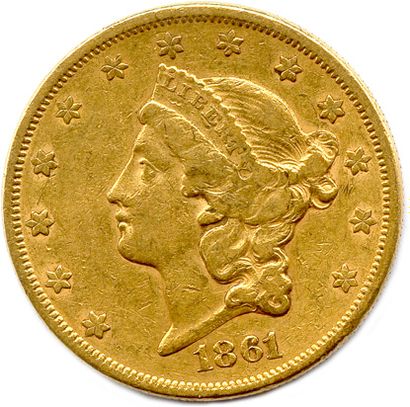 null ETATS-UNIS d'Amérique 20 Dollars or (tête de Liberté/sans devise) 1861 Philadelphie.(33,44...