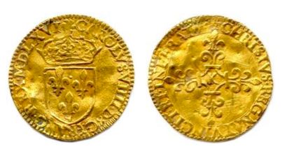 null CHARLES IX 1560-1574 Crown Crown of France. Initial sun. Vintage in Roman numerals...