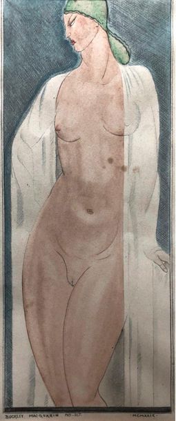 null Buckley MACGURRIN (1896-1971) Aphrodite, 1929. Plume et crayons signé en bas...