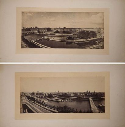null BRAUN Adolphe (1811-1877). Panoramic views: PARIS seen from the left bank towards...