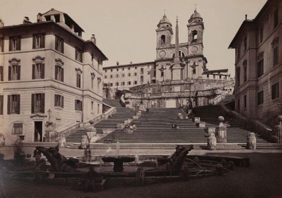 null [ITALIE]. BEHLES Edmondo (1841-1921). ROME : Arc de Constantin, Piazza Colonna,...