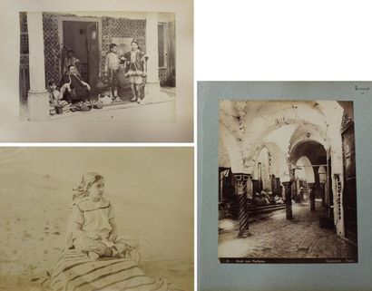 null [JUDAICA & ORIENTALISM. TUNISIA]. Portraits of Jews and Moorish women, scenes,...