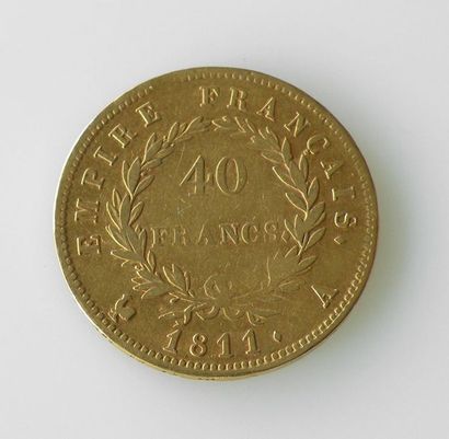 null PIECE de 40 francs or Napoléon 1er 1811