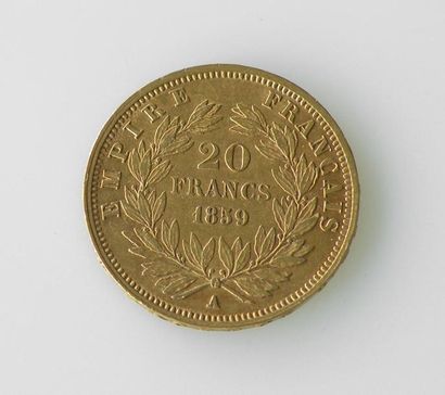 null PIECE de 20 francs or Napoléon III non lauré