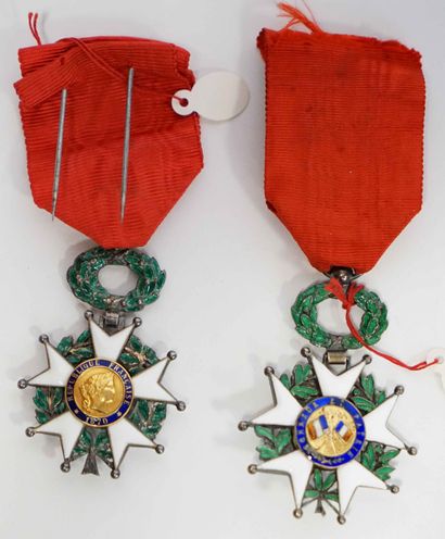 null ORDERS AND DECORATIONS. Third Republic. Two knight's and officer's crosses of...