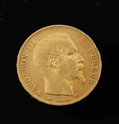 null PIECE of 20 gold francs Napoleon III