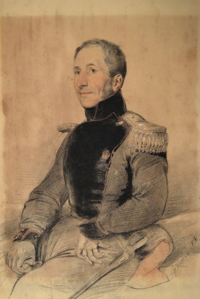 Eugène DEVERIA (Paris 1805 - Pau 1865) Portrait...