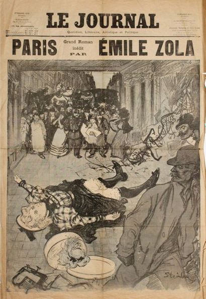 null [Emile ZOLA] - Supplément gratuit du Journal. PARIS , Grand roman inédit par...