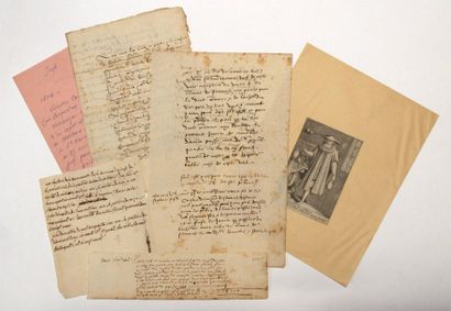 null JUDAÏCA - COMTAT VENAISSIN. Ensemble de 4 documents du XVI et XVIIème siècle,...