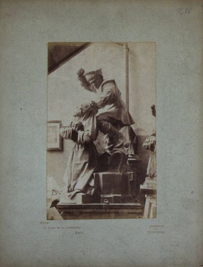 null Otto WEGENER (1848-1922) Grès dans l'atelier de Jean Carriès de la rue Boissonade...