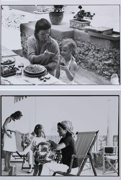 null Benno GRAZIANI (1923) Deux photographies : Jackie Kennedy, vacances à Ravello,...