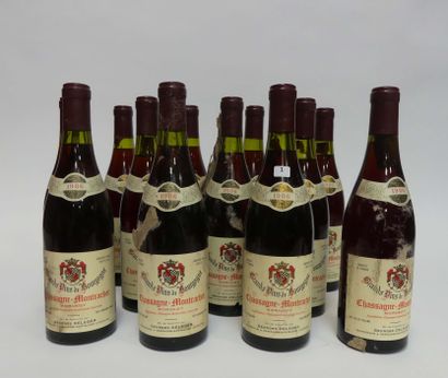 null Douze bouteilles de Chassagne-Montrachet, Morgeot, 1986.