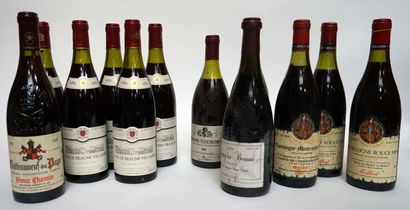 null Lot de 12 blles comprenant 2 Bourgogne rouge 1989, 2 Chassagne Montrachet 1983,...