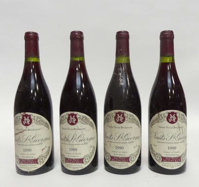 null Quatre bouteilles de NUITS SAINT-GEORGES, J.P. Mugneret 1990
