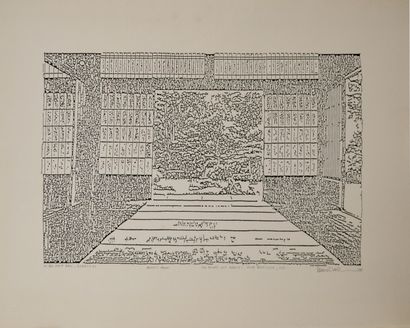 null Emmett WILLIAMS (1925-2007) Artist's proof. Lithographie en noir et blanc signée...