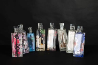 null Serge MANSAU for Givenchy, Hot couture, 2000s. Series of eight prototype bottles...