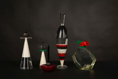 null Serge MANSAU for Roberto Cavalli. Assortment of five prototypes of bottles in...