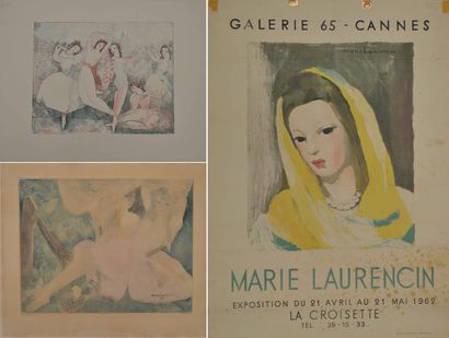 null Marie LAURENCIN (1883 – 1956) ou d'après Ensemble de trois planches : Les Fêtes...