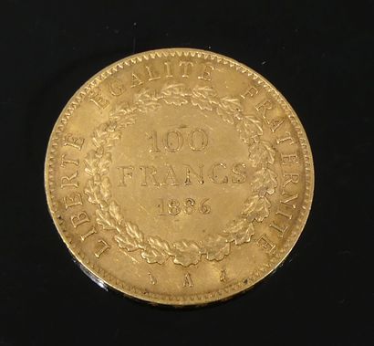 PIECE of 100 francs gold 1886