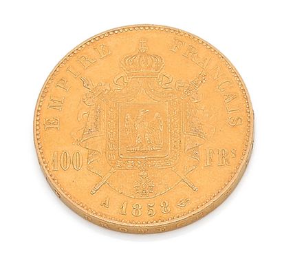 PIECE of 100 francs gold Napoleon III bare...