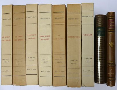 null Pierre LOTI, sept volumes, exemplaires vélin, Calmann Lévy, Saint EXUPERY, Oeuvres,...