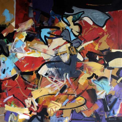 null Adrian BUBA (1953) Composition, 1995. Huile sur toile signée en bas à droite...