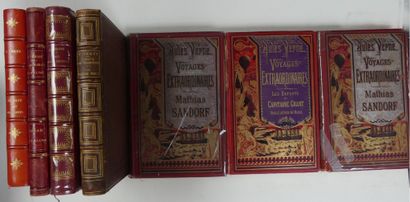 null Jules VERNE. Sept volumes des Voyages extraordinaires dont Les Enfants du capitaine...